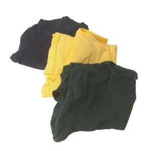 3 Christopher & Banks Tees Small One 3/4 Sleeve 2 Long Sleeves Yellow Green Navy